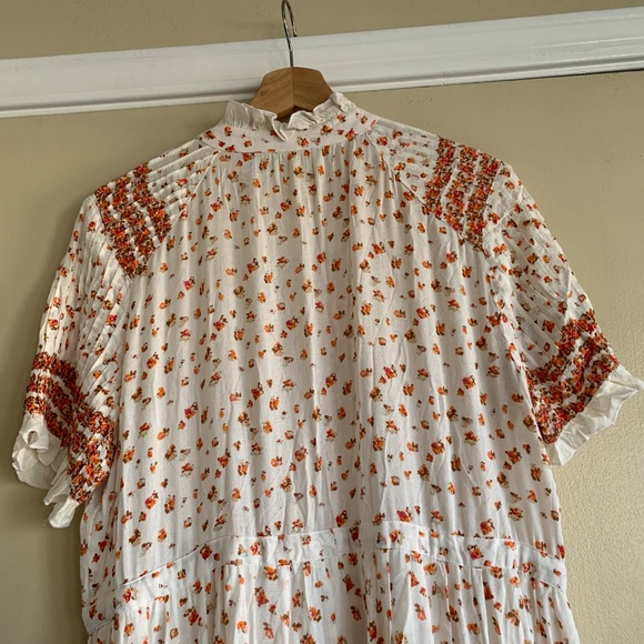 Free People Rare Feelings Floral Tiered Maxi Dresss Sz.M Boho Peasant Prarie - Picture 11 of 14